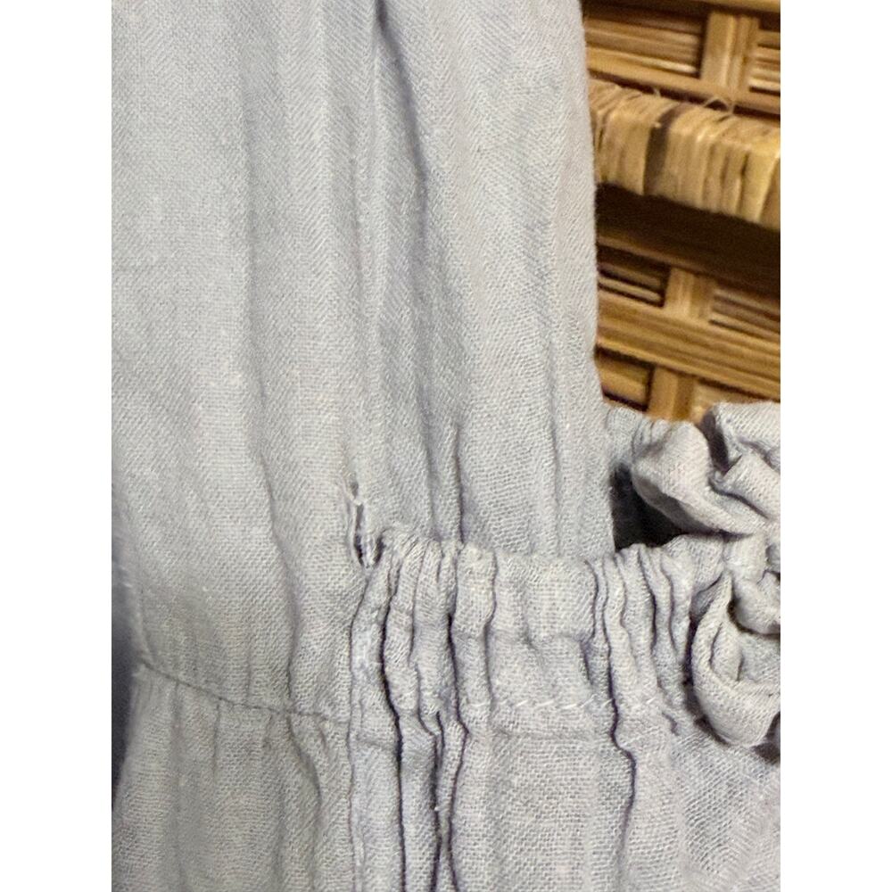 Cotton Flower 100% cotton boho tiered skirt bleach distressed cargo pocket large - Picture 10 of 13